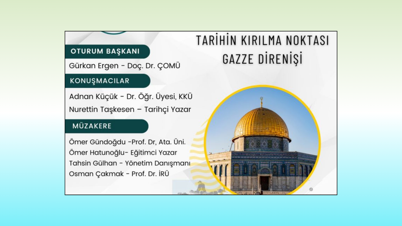 GAZZE DİRENİŞ VE BOYKOTU IŞIĞINDA BATI EKSENLİ EĞİTİM PARADİGMAMIZA BAKIŞ BİLDİRİSİ