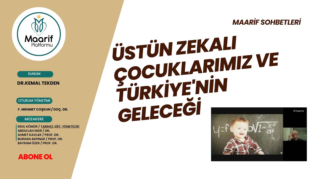 ÜSTÜN ZEKALI ÇOCUKLARIMIZ VE TÜRKİYE'NİN GELECEĞİ